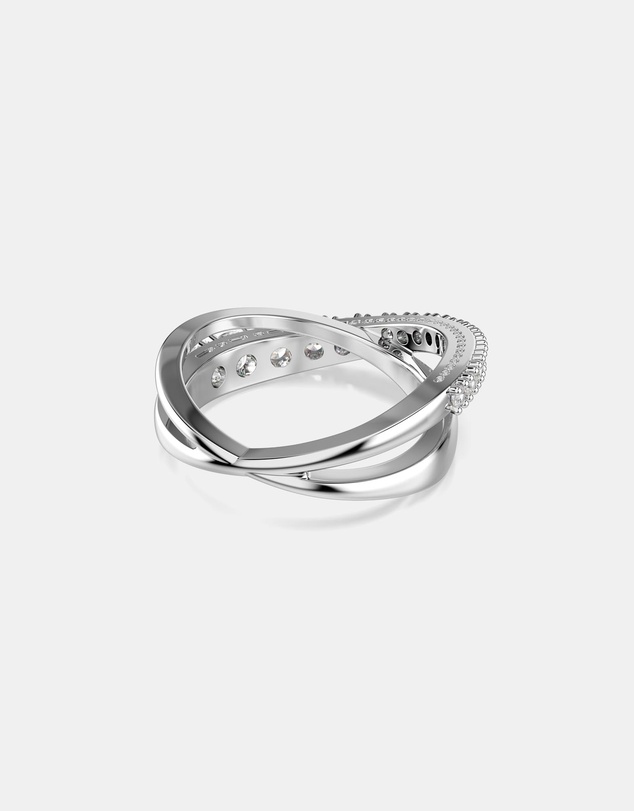 Swarovski - Hyperbola Ring, Mixed Cuts, White, Silver-Tone Finish