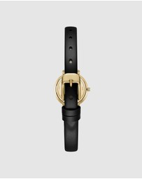 Breda - Beverly Gold and Black Leather Band Watch, 25MM