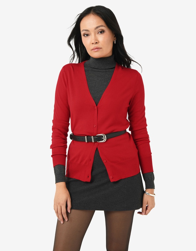 Forcast - Nicolette V-Neck Knit Cardigan