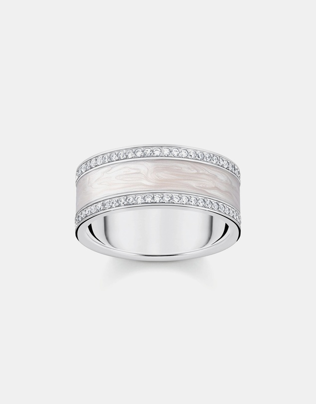 THOMAS SABO - Band Ring with Cold Enamel And Stones