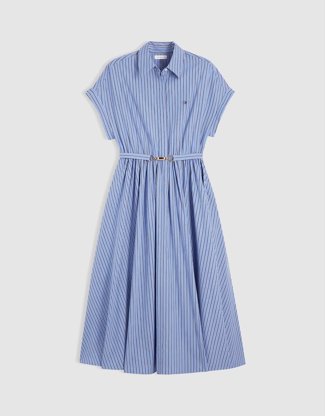 Tommy Hilfiger - Belted Slim Midi Shirt Dress