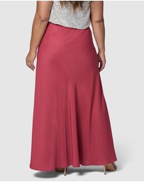 Pink Dusk by Curve Project - Caught Up Maxi Skirt