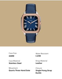 Fossil - Crosby Blue Analogue Watch