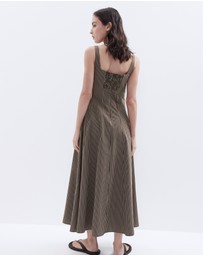 UNISON - Stripe Balconette Midi Dress