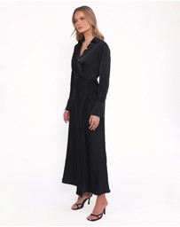 Petal & Pup - Verna Long Sleeve Maxi Dress - Black
