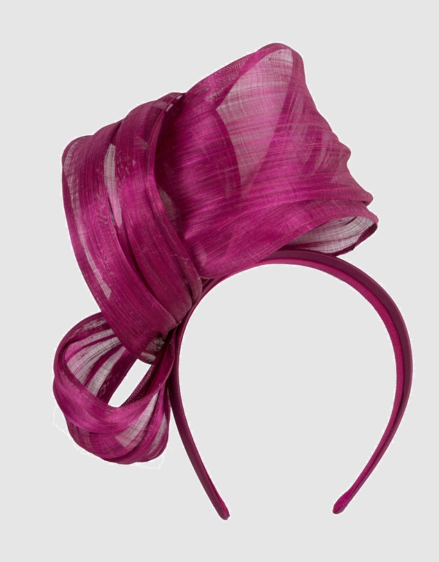 Fillies Collection - Bespoke Magenta Bow Racing Fascinator