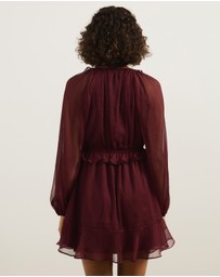 Atmos&Here - Benni Boho Mini Dress With Ruffle Detail