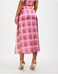 Dazie - Check On It Midi Skirt