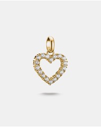 THOMAS SABO - THOMAS SABO Connect Charm heart with white stones in Gold