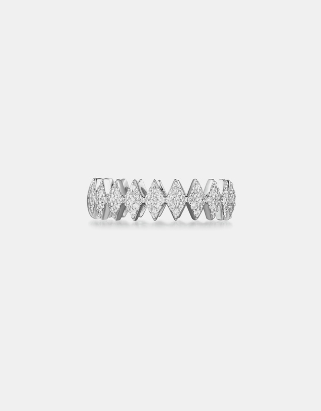 Ania Haie - Ania Haie Silver Half Pave Sparkle Ring