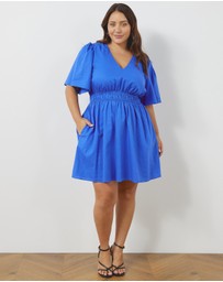 Atmos&Here Curvy - Jasmine Linen Blend Mini Dress