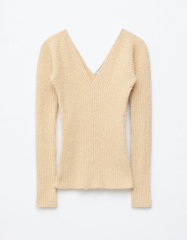 & Other Stories - Rib-Knit V-Neck Top