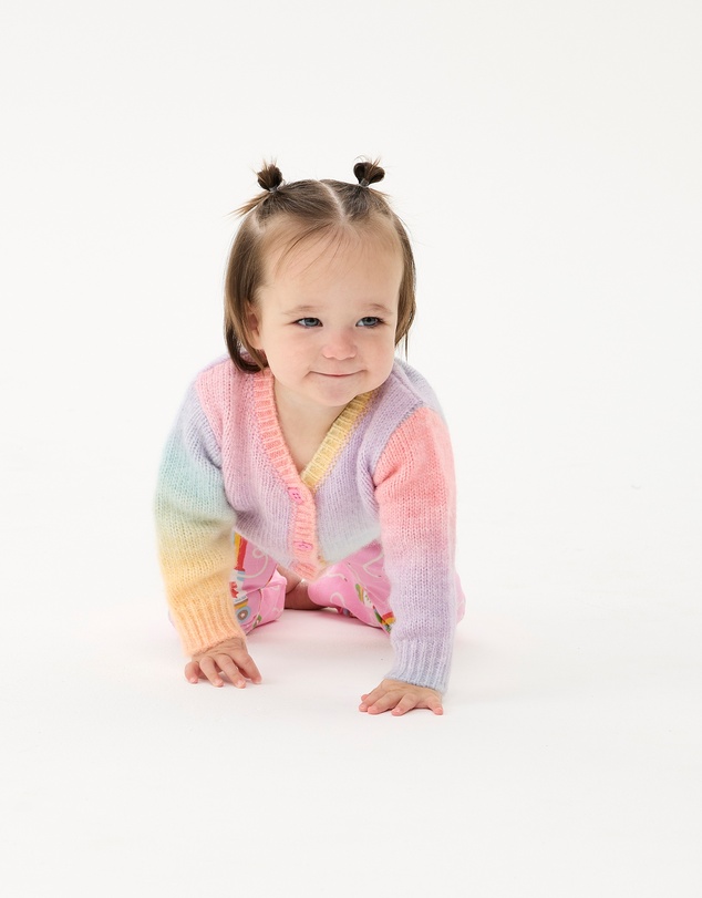 Rock Your Baby - Rainbow Ombre Baby Audrey Cardigan