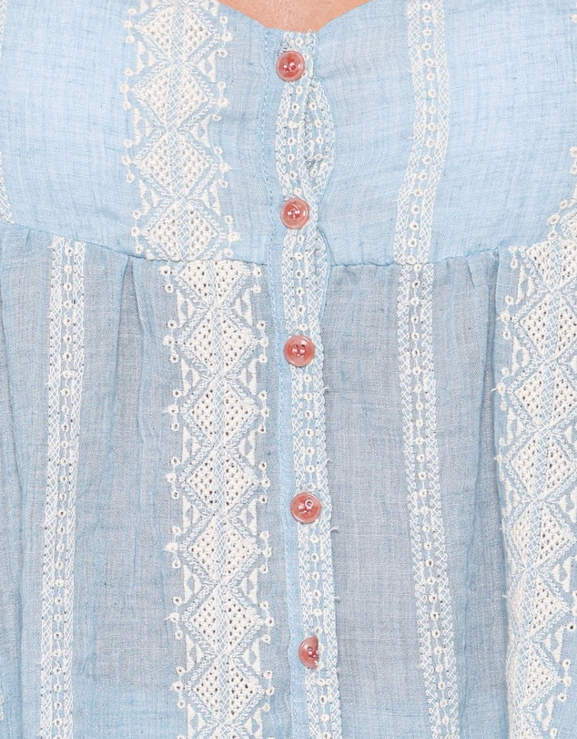 Petal & Pup - Mila Embroidered Pant Set - Light Blue