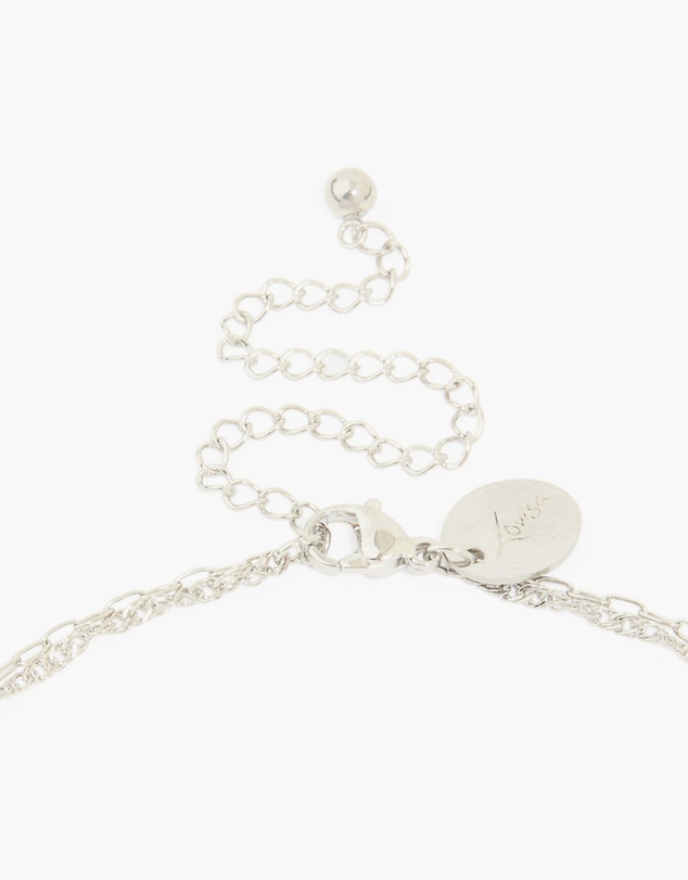 Lovisa - Waterproof Stainless Steel Pearl & Molten Pendant Chain Layered Necklace