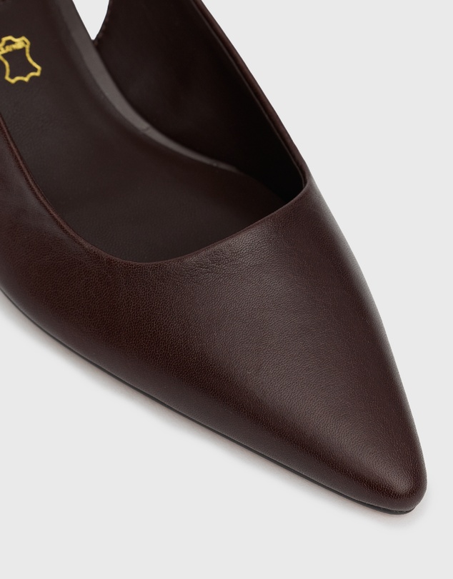 Betts - Leila Leather Slingback Stiletto Heel Pumps