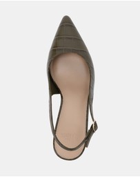 Wittner - Riker Croc Embossed Leather Slingbacks