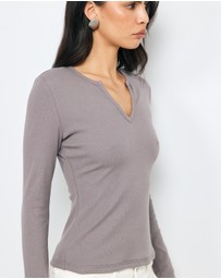 AERE - Long Sleeve Rib Tee