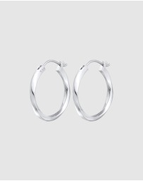 Elli Jewelry - Earrings Creoles Twisted Trend Basic in 925 Sterling Silver