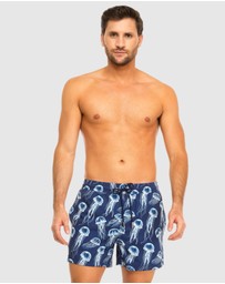 Tolu Australia - Boardshorts with Blue Jellyfish