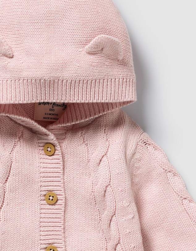 Wilson & Frenchy - Organic Knitted Cable Jacket - Babies