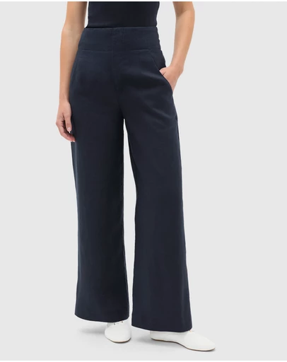 Seed Heritage - Core Linen Waisted Pant