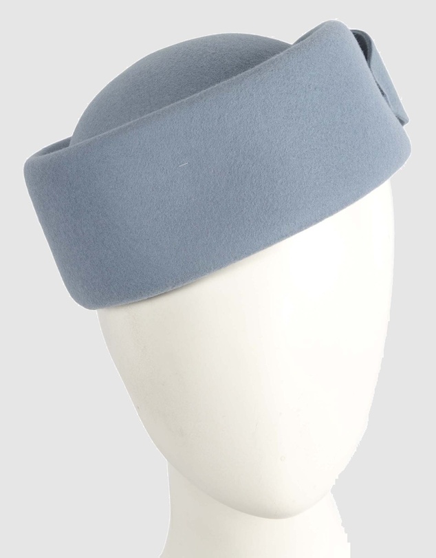 Max Alexander - Felt Light Blue Pillbox Hat