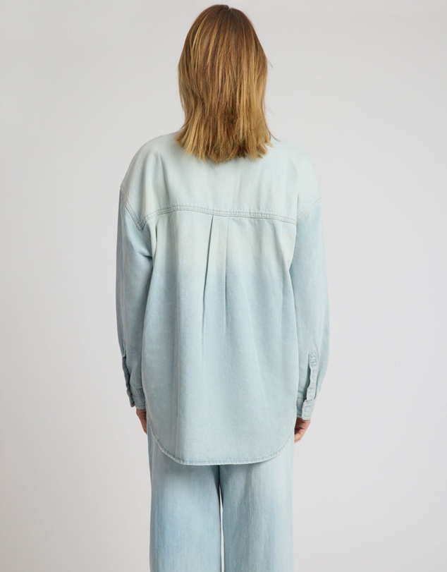 ONE TEASPOON - Daydream Oversized Denim Shirt - Sea Mist Blue