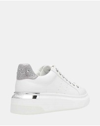 Steve Madden - Glacial-R White Silver Sneakers