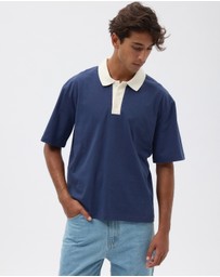AERE - Organic Cotton SS Rugby Polo