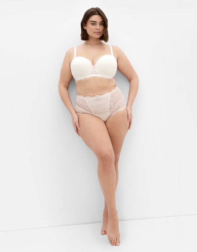 City Chic - Plus size Ophelia Shorty - ivory