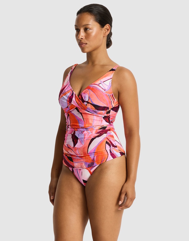 Sea Level Australia - Neon Wave Cross Front Multifit Singlet Top
