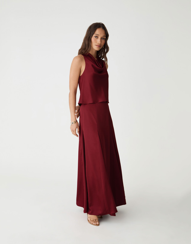 Forcast - Freya Satin Cowl Top