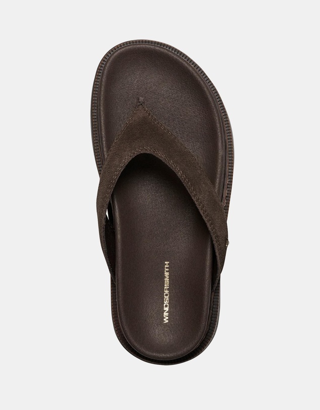 Windsor Smith - Checked Dark Choc Suede