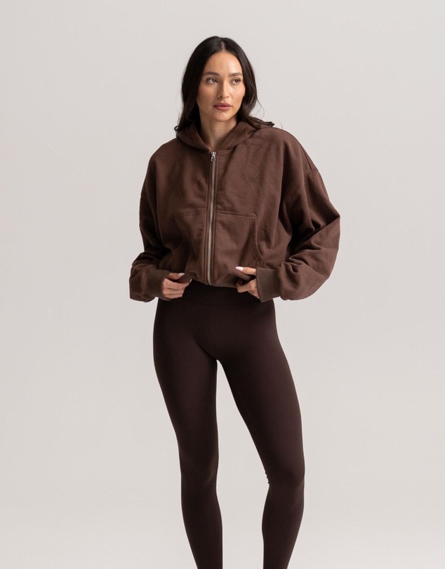 HyperLuxe The Label - Embroidered Zip Up Hoodie