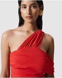 & Other Stories - One-Shoulder Chiffon Maxi Dress