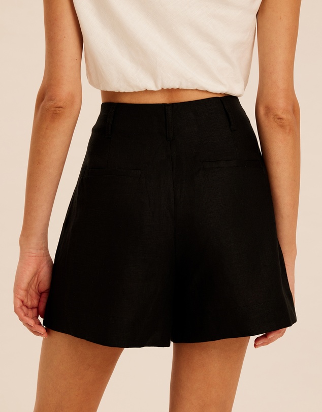 AERE - Raisa Tuck Linen Shorts