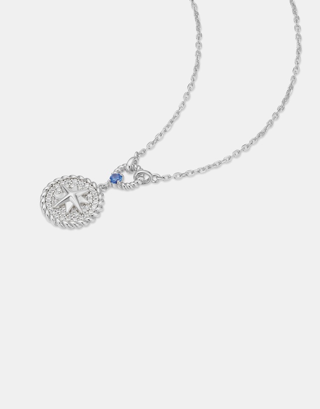 Ania Haie - Ania Haie Silver Eight-Pointed Star Signet Necklace