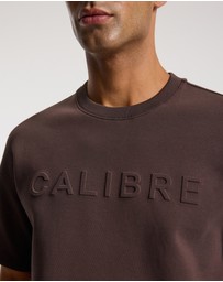 Calibre - Relaxed Fit Logo Sweat T-shirt Mocha