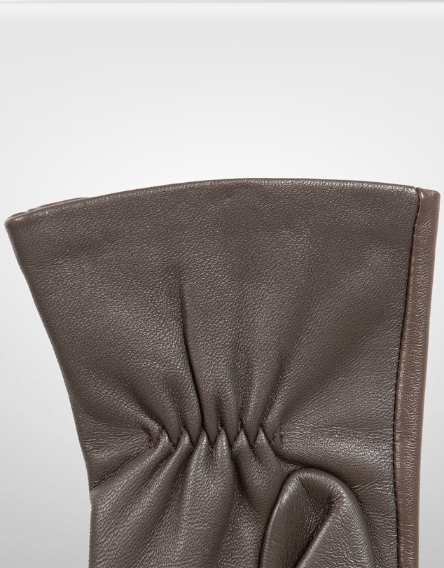 DENTS - Touchscreen 3 Point Silk-Lined Leather Gloves with Buttons