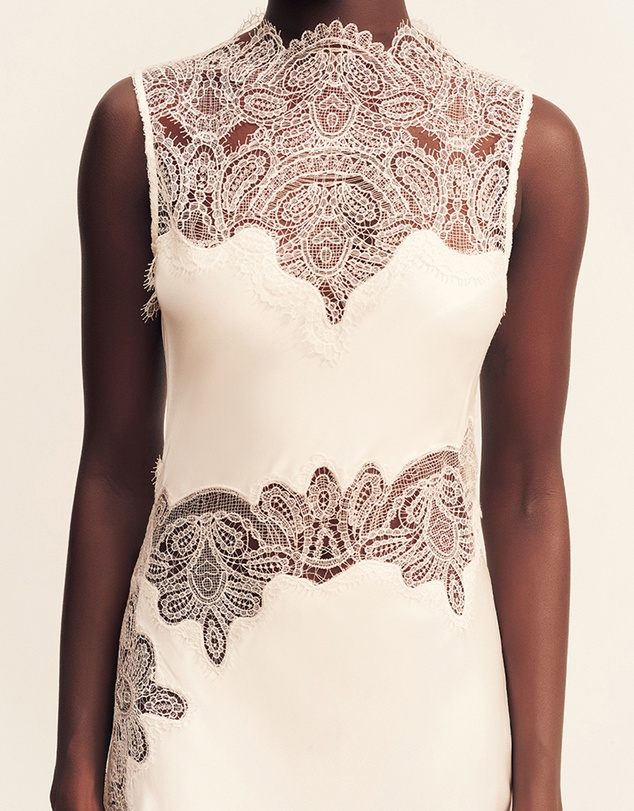 Shona Joy - Stratus Lace High Neck Maxi Dress