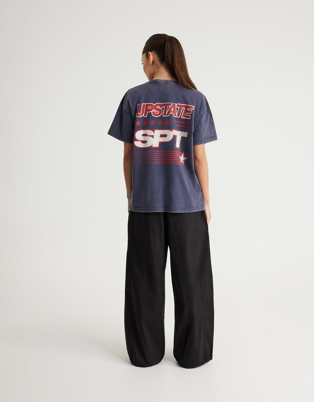 Upstate - Thrive T-Shirt - Midnight Navy/Snow Wash