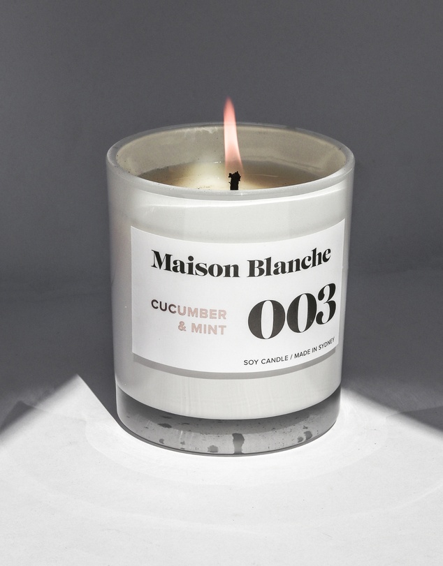 Maison Blanche - 003 Cucumber & Mint - Medium Candle