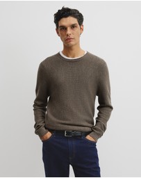 Country Road - Australian Merino Wool Textured Crew Neck Knit