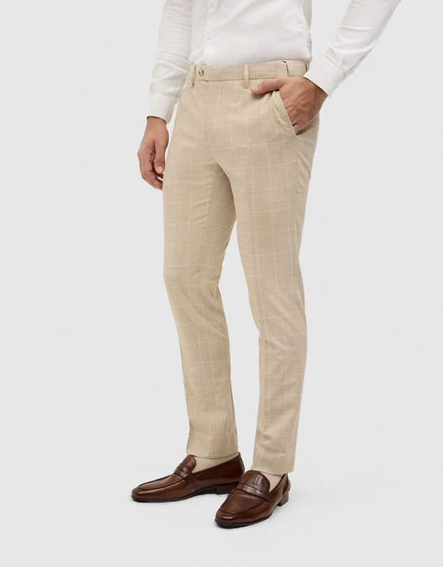 Politix - Windowpane Check Tailored Pant