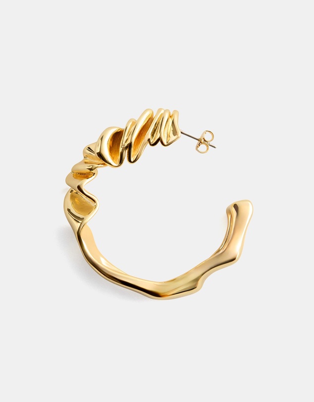 & Other Stories - Wrinkled-Look Hoop Earrings