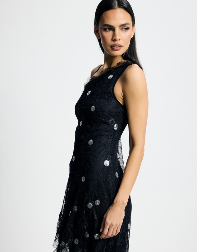 Lover - Zinnia Polka Asymmetrical Mini Dress