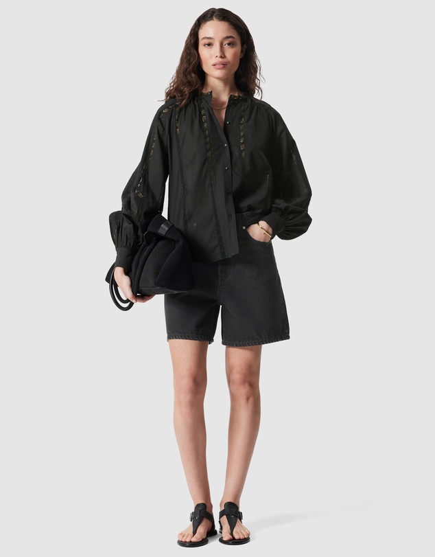 & Other Stories - Voluminous Lace-Trimmed Blouse