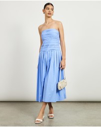 Minima Esenciales - Camille Gathered Strapless Maxi Dress