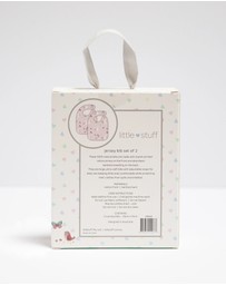 Little Stuff - Butterfly Garden Jersey Bibs Set Of 2